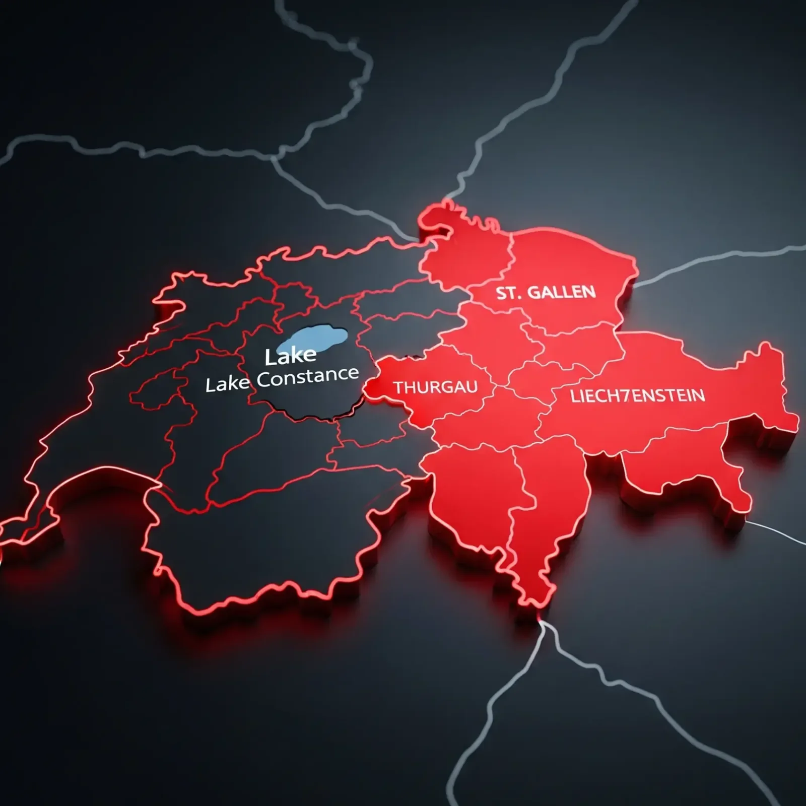 Illustration des Truck-Titan-Einsatzgebiets in der Ostschweiz